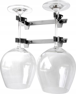 Uchwyt na duże kieliszki Mega Clip szary 2szt