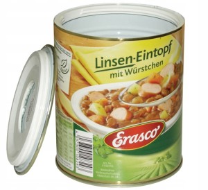 Sejf schowek - puszka po obiedzie jednogarnkowym