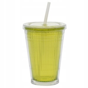 Kubek ze słomką campingowy GIMEX limonka 450ml