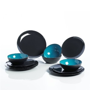 Zestaw obiadowy do campera GIMEX Turkus/Grey 12cz