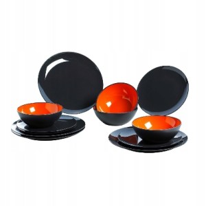 Zestaw obiadowy do campera GIMEX Orange/Grey 12cz