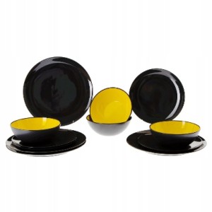 Zestaw obiadowy GIMEX Yellow/Grey 12cz