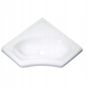 Umywalka narożna do kampera 345x120x345 Mini biała