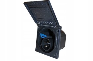 Gniazdo CEE czarne 230V do przyczepy kampera HABA