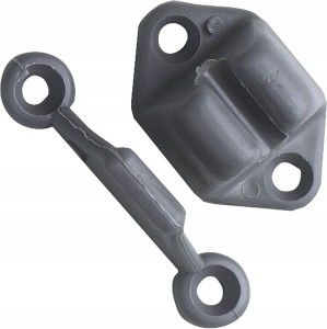 Zabezpieczenie zamknięcie zatrzask drzwi szare