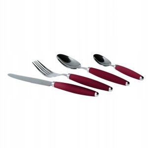 Sztućce campingowe zestaw GIMEX malina dla 4 osób