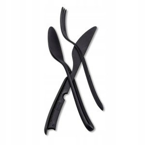 Sztućce turystyczne KOZIOL KLIKK 3cz Czarne