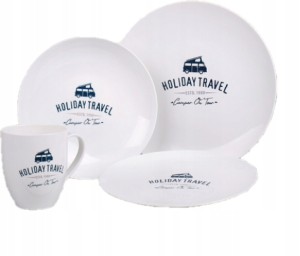 Zestaw obiadowy Holiday Travel 2 osoby z kubkami