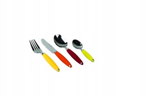 Sztućce campingowe zestaw GIMEX rainbow dla 4 osób