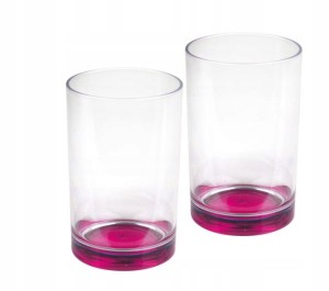 Szklanki na napoje campingowe 350ml 2szt jagodowe