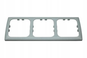 Ramka potrójna gniazda 230V HABA szara