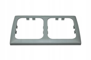 Ramka podwójna gniazda 230V HABA szara