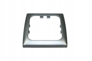 Ramka pojedyncza gniazda 230V HABA srebrna