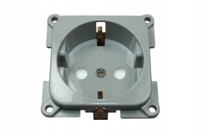 Gniazdo wewnętrzne HABA 230V szare