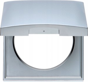 Ramka gniazda 230V BERKER pojedyncza szara z klapą