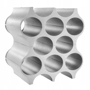 Stojak KOZIOL na butelki do wina kempingowy grey