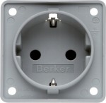 Gniazdko 230V do campera BERKER szare wewnętrzne