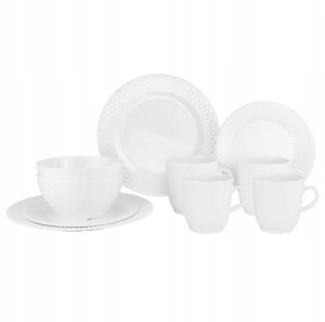 Zestaw obiadowy kempingowy GIMEX Royal White 16cz