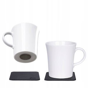 Kubki porcelanowe magnetyczne SILWY 2x270ml +2xpad