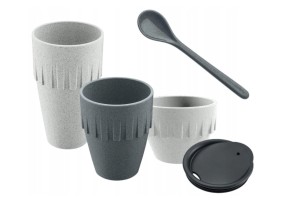 Zestaw kubków do kawy KOZIOL My coffee szary