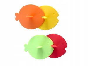 Pokrywki silikonowe na kubki GIMEX Fish Rainbow